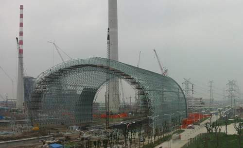 潮州發(fā)電廠球形網(wǎng)架